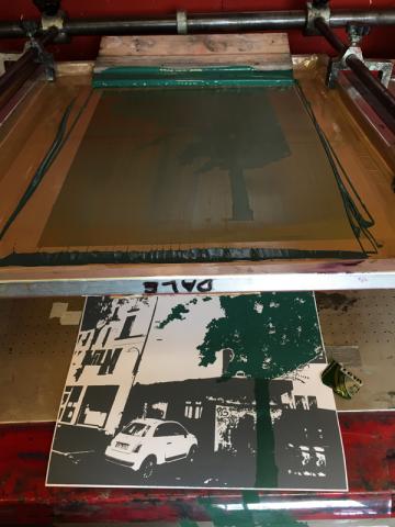 screenprinting green tree